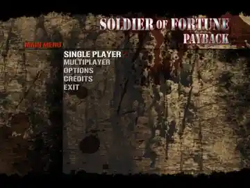 Soldier of Fortune Payback (USA) screen shot title